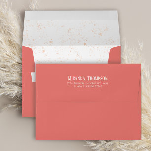 Simple Pink Cute Return Address Envelope