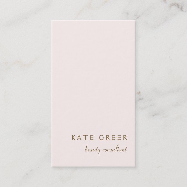Simple Pink Elegant and Stylish Makeup Artist Business Card (Front)