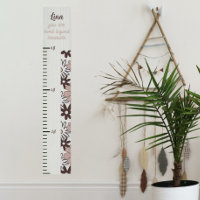 Simple Pink Floral Beyond Measure Growth Chart