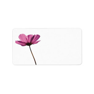 Simple pink flower label