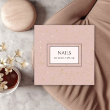 Simple Pink Glitter Nail Salon Manicurist Pastel