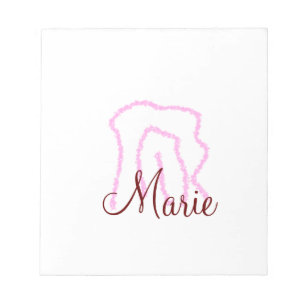 Simple pink glitter rainbow abstract add name  notepad