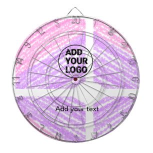 Simple pink glitter texture sparkle add logo text dartboard