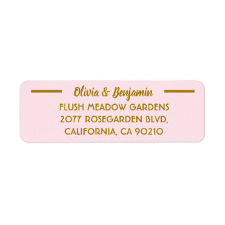 Simple Pink Handwritten Script Wedding Address