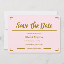 Simple Pink Handwritten Script Wedding