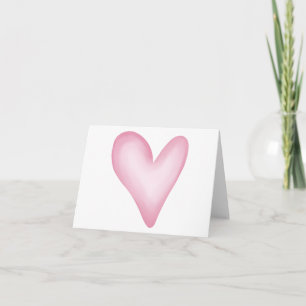 Simple Pink Heart Design BLANK Card