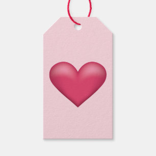 Simple Pink Heart On A Light Pink Background Colou Gift Tags