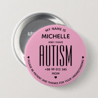 Simple Pink I Have Autism Awareness ASD Special