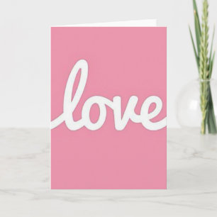 Simple Pink Love Script Card