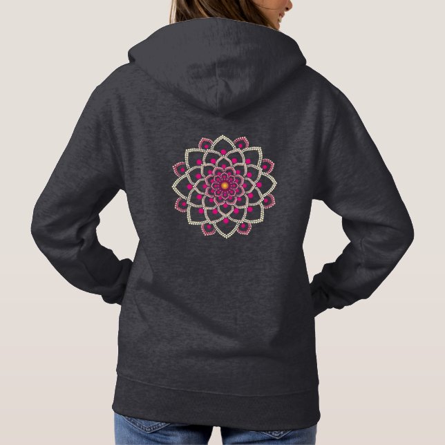 Simple Pink Mandala Hoodie (Back)