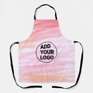 Simple pink minimal watercolor add logo company te apron
