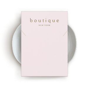 Simple Pink Necklace Bracelet Display Card