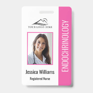 Simple Pink Nursing  ID Badge