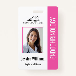 Simple Pink Nursing  ID Badge