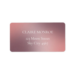 Simple Pink Ombre Gradient Return Address Label