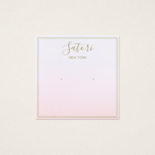 Simple Pink Ombre Script Stud Earring Display