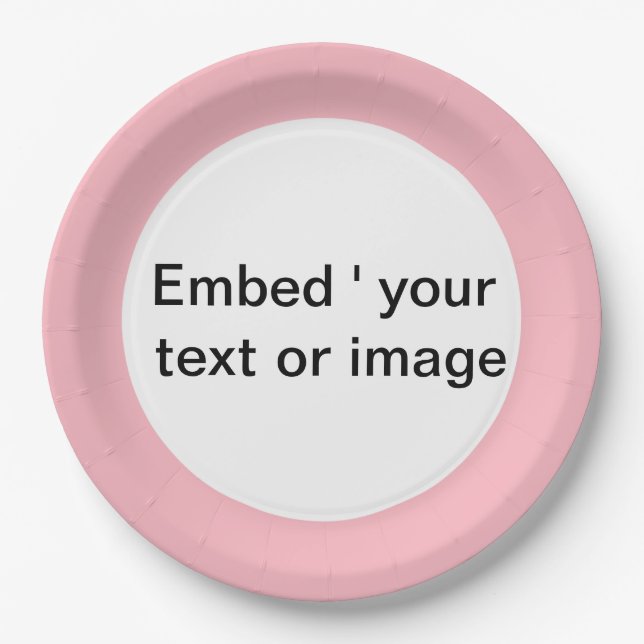 Simple pink paper plates (Front)