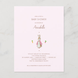 Simple Pink Peter the Rabbit Postcard