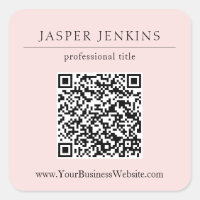 Simple Pink Professional QR Code Modern Business