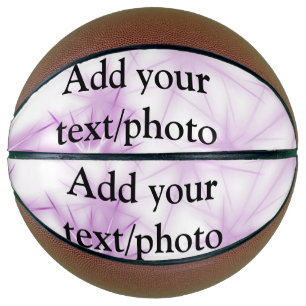 Simple pink purple glitter sparkle add name text t basketball