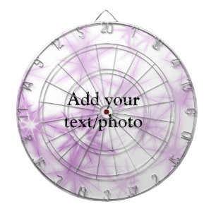 Simple pink purple glitter sparkle add name text t dartboard