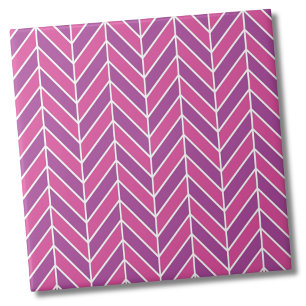 Simple Pink Purple Herringbone Pattern Tile