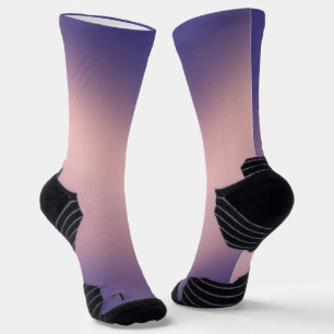 Simple pink purple Moonlight Ombre Socks