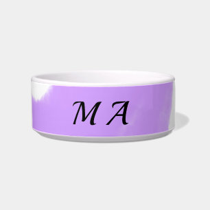 Simple pink purple watercolor add your monogram t bowl