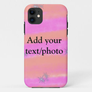 Simple pink red watercolor custom add name text t iPhone 11 case