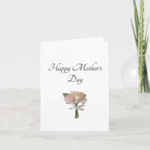 Simple Pink Roses Elegant Mother's Day Card