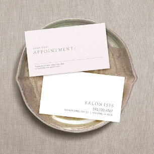 Simple Pink Salon Spa Appointment Reminder Card