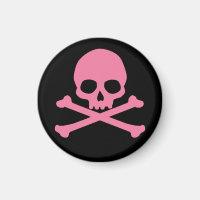 Simple Pink Skull and Crossbones