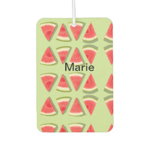 Simple pink watermelon add name minimal custom th car air freshener