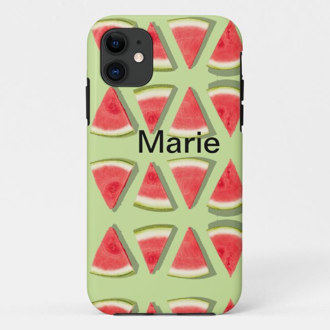 Simple pink watermelon add name minimal custom  th Case-Mate iPhone case (Back)