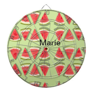 Simple pink watermelon add name minimal custom th dartboard
