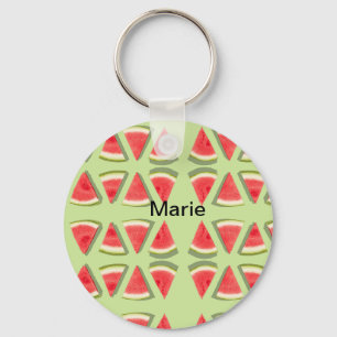 Simple pink watermelon add name minimal custom th key ring