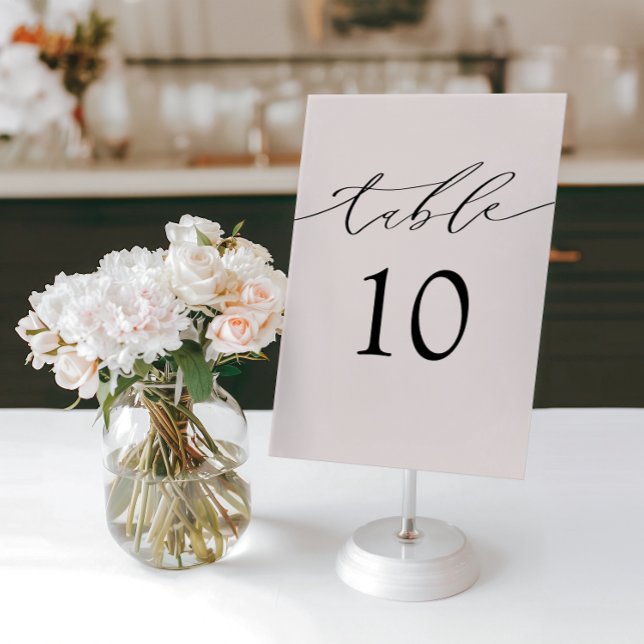 Simple Pink Wedding Table  Number (Creator Uploaded)