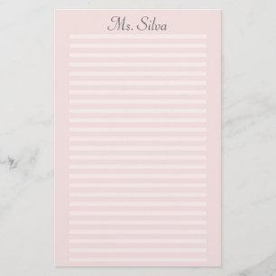 Simple Pinstripe Personalised Stationery by Heard_