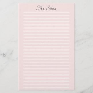 Simple Pinstripe Personalised Stationery by Heard_