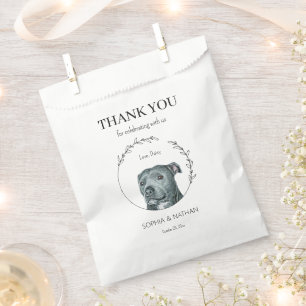 Simple Pit Bull Wedding Thank You Favour Bag