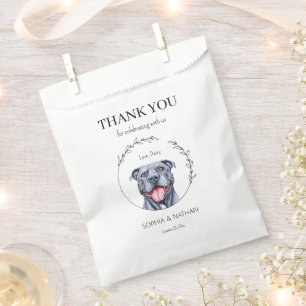 Simple Pit Bull Wedding Thank You Favour Bag