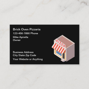 Simple Pizza Place Business Cards