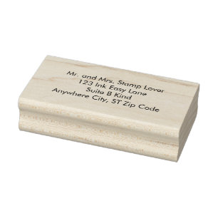 Simple Plain Address Rubber Stamps