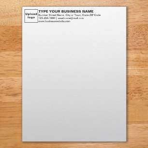 Simple Plain Black and White Letterhead
