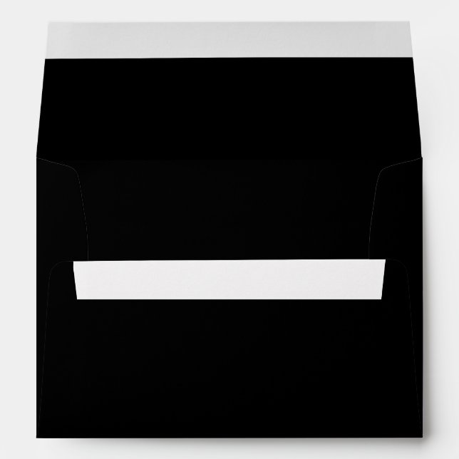 Simple Plain Black Envelope (Back (Bottom))