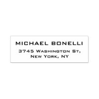 Simple Plain Black Red Elegant Modern Label