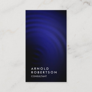 Simple Plain Blue Black Consultant Business Card