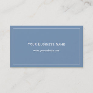 Simple Plain Blue Business card