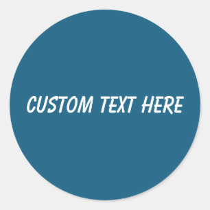 Simple plain Blue Sapphire solid colour Classic Round Sticker
