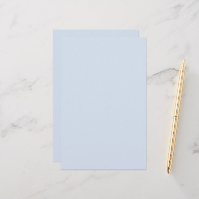 Simple Plain Blue Stationery (Front/Back In Situ)
